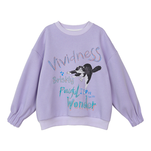 NORNOR陈大猪童装女童卫衣春秋薄款洋气儿童春装上衣大童女孩长袖