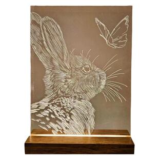 霓虹灯diy材料包雕刻画小夜灯亚克力板发光板学生素描特色手工课