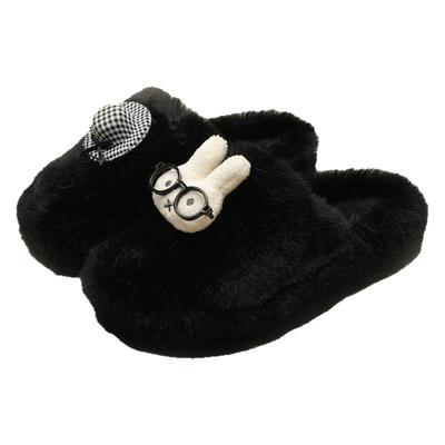 兔子包头毛毛拖鞋女外穿秋冬季2025新款室内居家防滑可爱棉拖女鞋