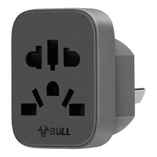 公牛圆孔插座转换器 插头插排国标转欧德标扁头转圆头 圆形转接头