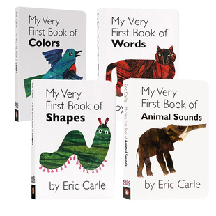 卡尔爷爷4册 Eric Carle卡尔爷爷 英文原版绘本My Very First Book of Animal Homes 连连看游戏 幼儿启蒙上下翻页配对英语纸板书