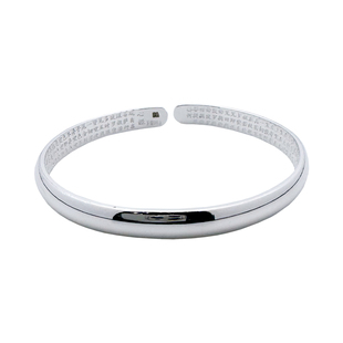 心经贵妃银手镯纯银女足银9999手镯实心年轻款开口式光面小众镯子