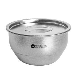 纯钛蒸蛋碗带盖家用蒸蛋碗野炊户外露营热饭碗抑菌钛碗蒸炖钛碗