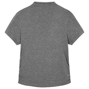 热风2026年夏季新款女士半高领收腰修身短袖T恤舒适亲肤透气