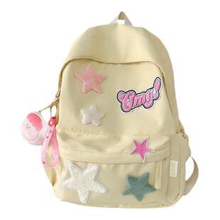 书包初中女生高颜值小众ins风2024新款学生超轻便大容量简约背包