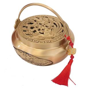 火铳结婚用品香炉新娘陪嫁妆铜火炉旺夫火囱暖手手提炉火冲旺盆炉