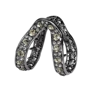 高马尾V型抓夹固定神器后脑勺丸子头发夹高级感水钻夹子头饰女