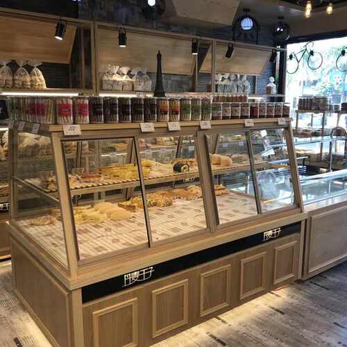 面包柜展示柜面包中岛柜弧形玻璃蛋糕店模型展示柜烘培边柜展示架