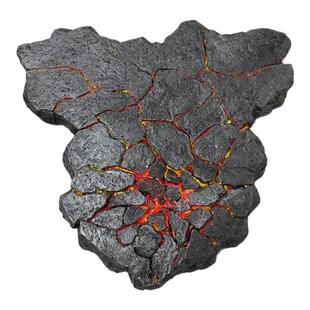 木叶火焰熔岩特效岩浆龙珠发光shf兵人高达地台手办模型场景底座