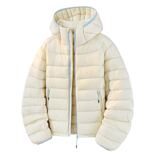 迈特优轻薄短款连帽排骨羽绒服男士冬季2025新款防寒保暖冬装外套