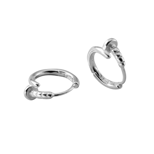 新闻女王2佘诗曼同款耳环925纯银个性钉子耳扣女小众设计耳圈百搭