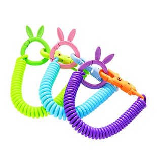 个性卡通电话线挂绳钥匙扣门禁卡塑料弹簧钥匙链挂绳伸缩弹力绳链