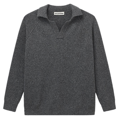 UNICAHOMME羊驼毛绵羊毛海鸥领针织衫