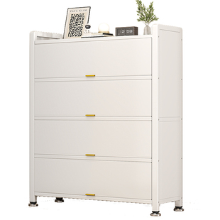 钢制鞋柜家用门口入户玄关收纳柜一体靠墙走廊多层储物柜防尘鞋架