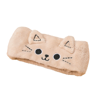 卡通小猫毛绒洗脸专用发带发箍女