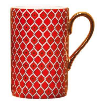 俄皇LOMONOSOV新年红色咖啡杯碟欧式高档轻奢茶具套装乔迁礼物