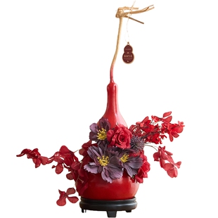 南十字星 红色葫芦摆件新年装饰客厅电视柜过年春节布置福禄生花