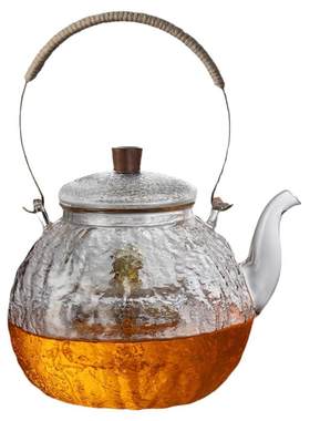 锤纹玻璃茶壶耐高温大容量