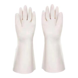 星宇白色丁腈加长款食品级橡胶手套洗碗家务洗衣服杀鱼防刺防刀割