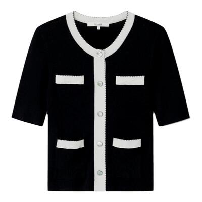 LAUREL时尚单排扣针织衫