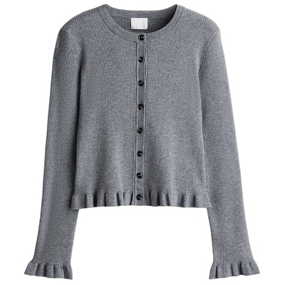 HM女装毛针织衫冬季红色毛衣保暖休闲气质上衣1295387