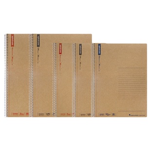 日本Maruman满乐文牛皮纸笔记本大小号螺旋记事本A5B5易撕本学生用