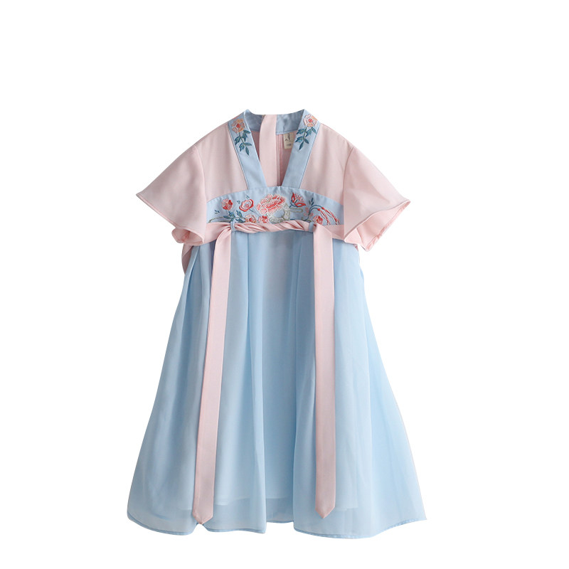 古装女童汉服齐胸襦裙贝优可薄夏