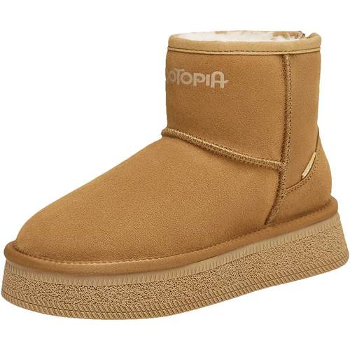 天美意疯狂动物城联名暖茸茸加绒雪地靴棉鞋女厚底短靴冬新款