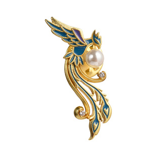 中国国家博物馆孝端皇后九龙九凤冠凤羽鎏彩胸针新中式首饰女礼物