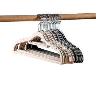 植绒衣架家用挂衣防滑肩无痕衣撑衣柜收纳整理专用衣挂晾衣服撑子