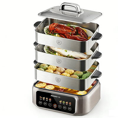 九阳电蒸锅多功能家用多层全不锈钢蒸煮炖一体锅