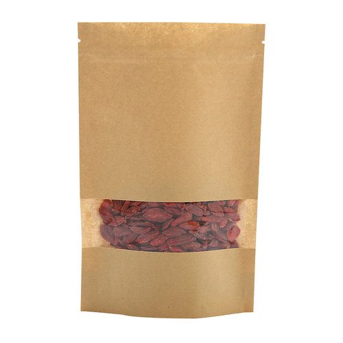 自立开窗牛皮纸袋食品袋包装袋自封袋茶叶密封袋塑封口袋批发定制