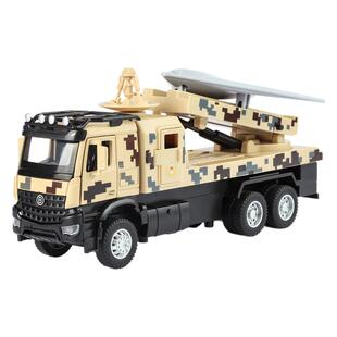 攻击-11无人机发射车合金军事模型玩具车坦克火箭男孩收藏摆件