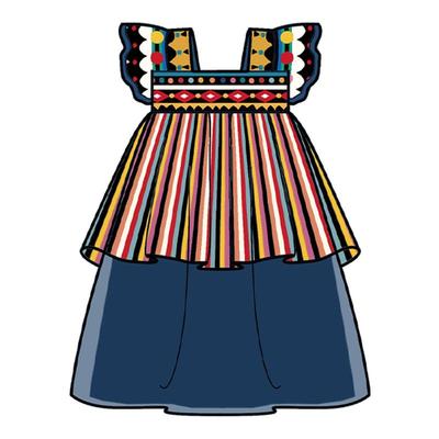 年衣童装女童连衣裙民族风吊带裙