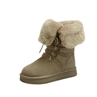 保暖厚底棉鞋雪地靴女星期六加绒