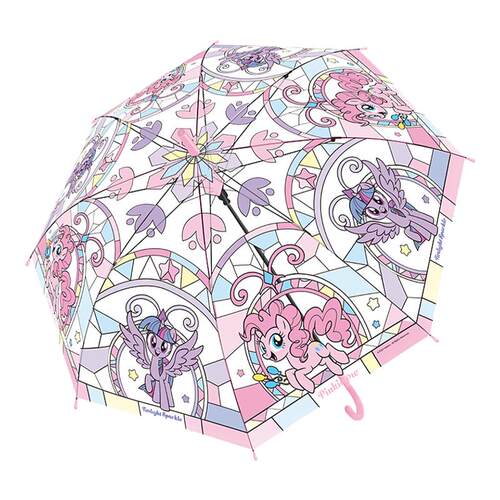 小马宝莉正版雨伞女孩透明长柄小学生上学专用可爱儿童高颜值自动
