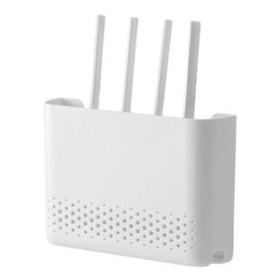 路由器收纳盒壁挂式wifi光猫置物架子免打孔电线盒插线板整理神器