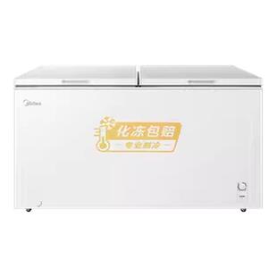 【新品】美的419L大容量冰柜家用卧式大冷柜囤货保鲜冷藏冷冻冰箱