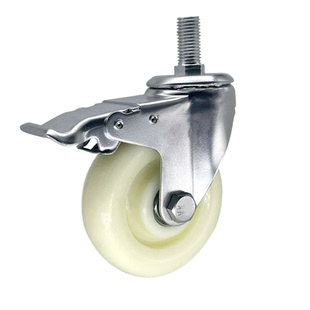 尼龙丝杆万向脚轮M10M12M14M16M20丝杆脚轮规格齐全2寸3寸4寸5寸