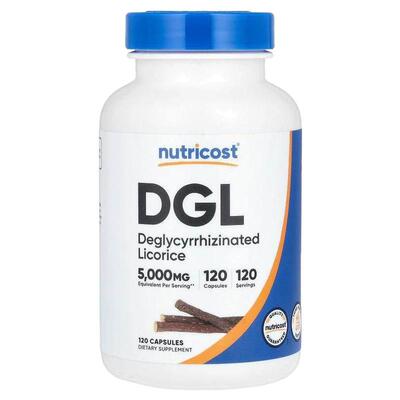 Nutricost,脱甘草酸甘草（DGL），5000 毫克，120 粒胶囊