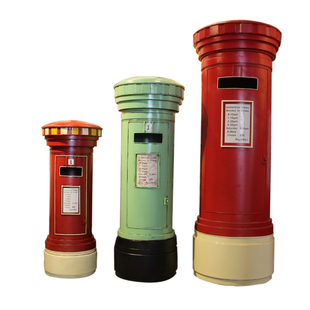 英伦邮政邮筒特大号模型信箱邮箱摄影道具酒吧咖啡馆复古装饰摆