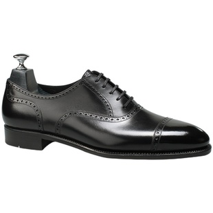 美勋代理 西班牙TLB手工固特异皮鞋黑色牛津鞋男商务正装休闲新款