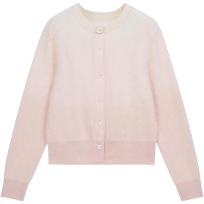 ERDOS圆领渐变羊绒开衫