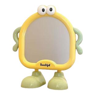 镜子化妆镜可爱大脚台式桌面小镜子家用学生宿舍便携高清美妆镜子