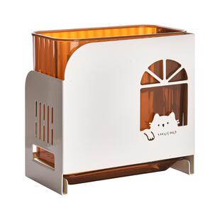 树可胖橘筷子收纳盒壁挂式筷筒勺子筷架沥水架筷笼子家用高档新款