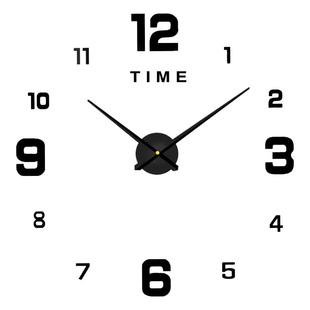 3d立体现代简约免打孔创意挂钟客厅艺术diy时尚墙贴钟表壁钟