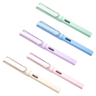 爱好马卡龙钢笔小学生专用三年级可擦墨囊可替换学生练字学生专用钢笔儿童矫姿初学者纯蓝蓝色黑色墨水刚钢笔