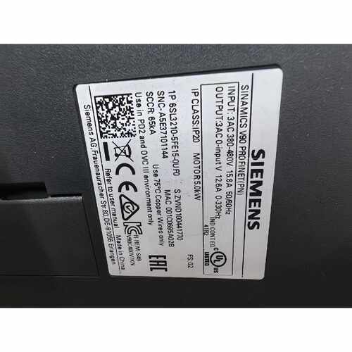 询价-6SL32105FE150UF0V90伺服驱动器可维修