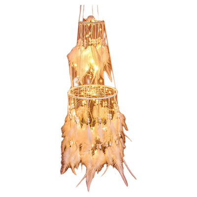 捕梦网高颜值生日礼物创意少女心房间挂件diy风铃挂饰成品带灯