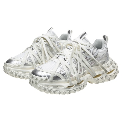 巴黎复古做旧个性增高厚底老爹鞋